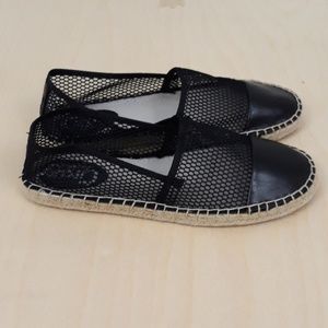 Sam Edelman LENA Mesh Black Espadrilles 8.5
